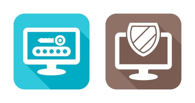 contraseña y proteger icono vector
