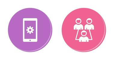 Network Settings and Connected Users Icon vector