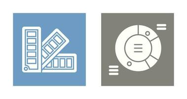 Pie Chart and Pantone Icon vector