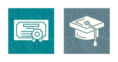 Diploma and Cap Icon vector