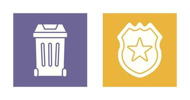 Gargage and Shield Icon vector