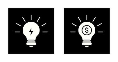 Light Bulb and Light Bulb Icon vector