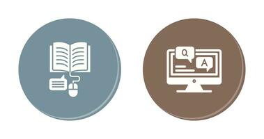 Online Learning and Faq Icon vector