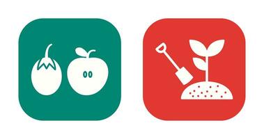 Fruits and Vegetables and Plantation Icon vector