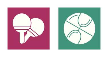 Ping Pong and Basketball Icon vector