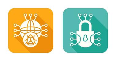 Global Malware and Cyber defence Icon vector