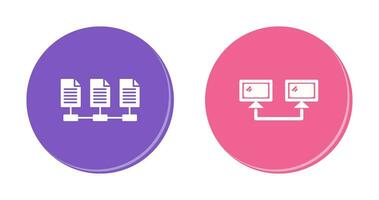 Connectesd Systems and Network Files Icon vector