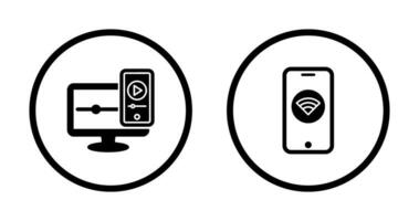 Wifi y sensible icono vector