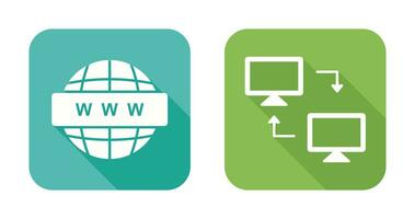 Sharing Systems and World Wide Icon vector