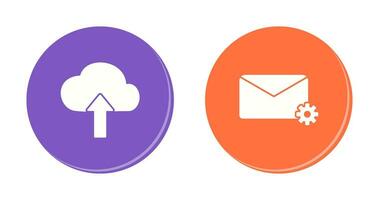 Upload to Cloud and Message Settings Icon vector
