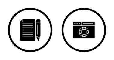 page and web page Icon vector