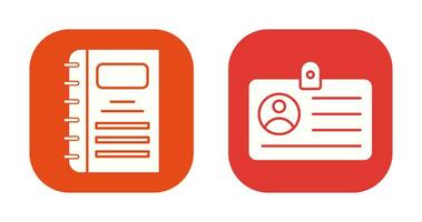 Notebook and CardSnack and Money Icon vector