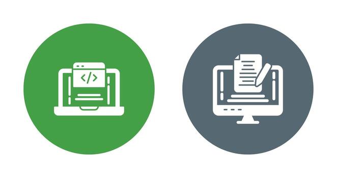 Coding and Note Icon vector