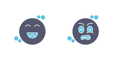 Happiness and Grimacing Icon vector