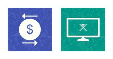 transaction and disconnected network  Icon vector