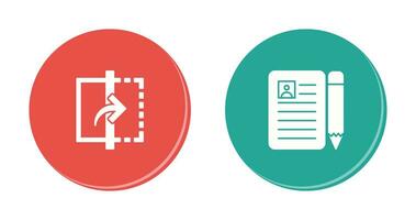 reflect and cv  Icon vector