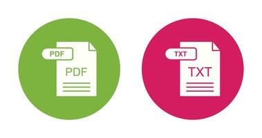 PDF and TXT Icon vector