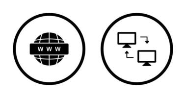 Sharing Systems and World Wide Icon vector