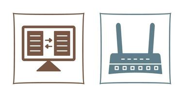 File Sharing and Router Icon vector