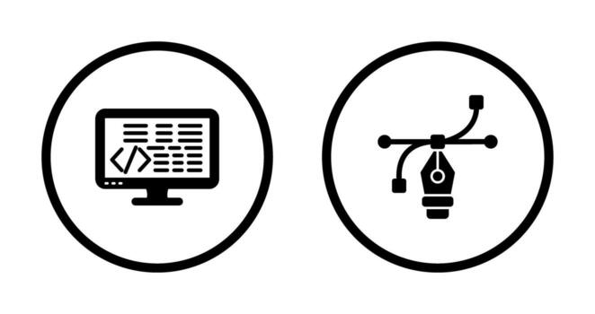 Coding and Vector Icon
