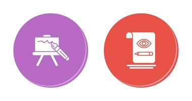 canvas and sketch Icon vector