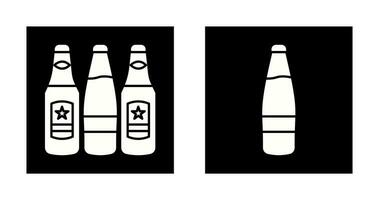 cerveza botellas y alcohol icono vector