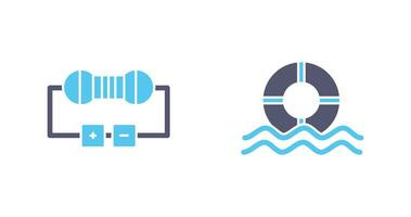 resistor y flotador icono vector