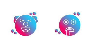 Clown and Drooling Icon vector