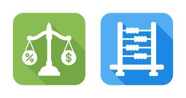 Scale and Abacus Icon vector