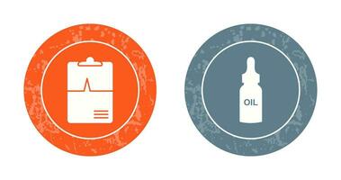 Clipboard and Oil Icon vector