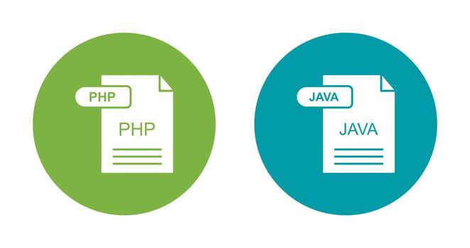 PHP and Java Icon vector