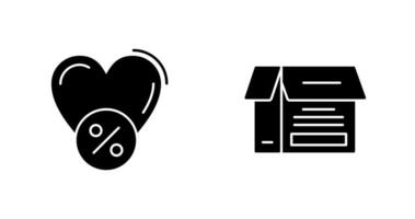 Heart and Box Icon vector