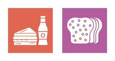 Junk Food and Bread Icon vector