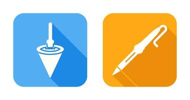 Plumb Bob and Soldering Icon vector