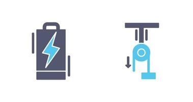 Battery and Pully Icon vector