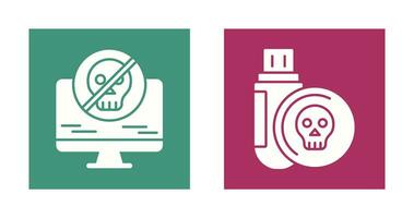 Antivirus and Infected Icon vector