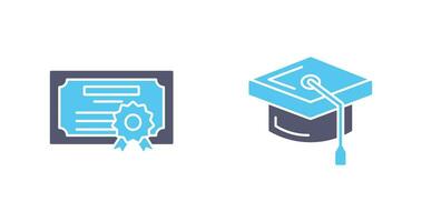 Diploma and Cap Icon vector