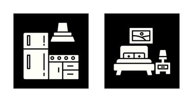 Kitchen and Bedroom Icon vector