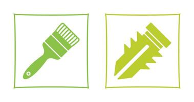 Paint Brush and Dyupel Icon vector