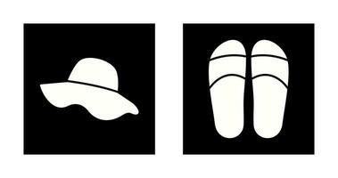 Hat and Slippers Icon vector