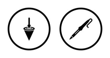 Plumb Bob and Soldering Icon vector