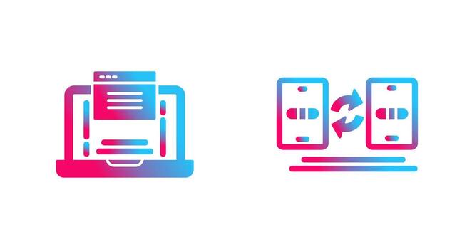 Website and Data Transfer Icon vector