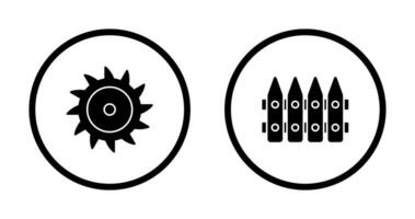 Saw Blade and Fence Icon vector