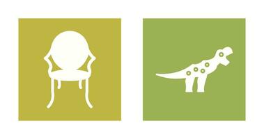 Ancient and Dinosaur Icon vector