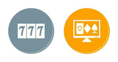 online gambling and triple sevens Icon vector