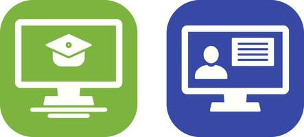 Online Course and distance Icon vector