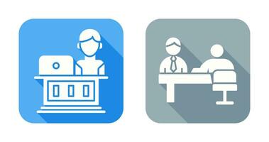 Employee and Evaluating work Icon vector