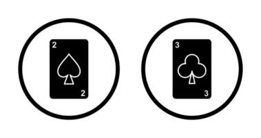 spades cards and clubs card Icon vector