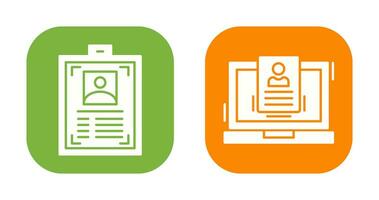 User and ID Card Icon vector