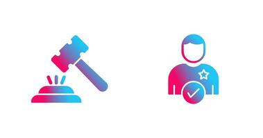 Gavel and Candidate Icon vector